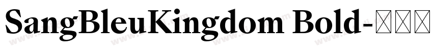 SangBleuKingdom Bold字体转换